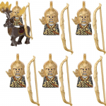 MOC Keskaja S&otilde;jalised Ehitusklotsid Elfi S&otilde;dalane Ork Rohani Gondori R&uuml;&uuml;tel Tegelaskomplekt Loomade Armee Relv Vibu Amb M&auml;nguasi