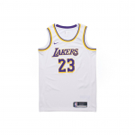 Nike NBA Swingman s&auml;rk Lakers #23 LeBron James Meeste s&auml;rk Valge CW3595-101 S