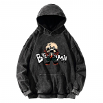 Bakugou Katsuki Multikakujuline Huppar My Hero Academia Dressipluus Naistele Meestele R&otilde;ivad Pikkade Varrukatega Streetwear Pesitud Puuvillane Kampsun Topp S must
