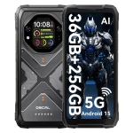 Oscal TANK 1 5G 6,78-tolline Dimensity 7050 vastupidav telefon Android 15 12 GB v&otilde;i 16 GB RAM 256 GB v&otilde;i 512 GB ROM 20000 mAh aku 12GB+256GB must