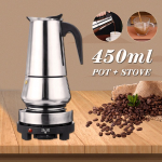 9 tassi 450 ml roostevabast terasest moka kohvipott keedukann + pliit
