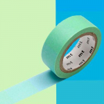 Masking tape d&eacute;grad&eacute; fluo vert et bleu - 1,5 cm x 7 m roheline