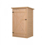 Aiamaja - Outsunny - Looduslik kuusk - 75 x 56 x 115 cm - Lukustatav - Ilmastikukindel