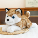 Huskyst pl&uuml;&uuml;slelu laste rahustav nukk kodu koera kaunistus kontori riidest nukk auto viskepadi 35cm【0.44kg】 helepruun v&auml;rv