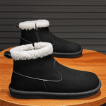 Talvised k&uuml;lmakindlad lumesaapad meeste pluss sametist soojad mitmek&uuml;lgsed seemisnahast puuvillased kingad mugavad vabaaja pahkluusaapad v&auml;lijalatsid 44 must