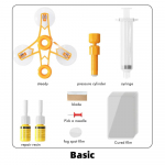 Auto esiklaasi pragude parandamise komplekt DIY akna kiirparandust&ouml;&ouml;riista liim klaaside jaoks autoklaasi kriimude parandamise tarvikud