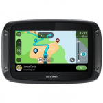 TomTom GPS Moto RIDER 550 Premium Pack - 4, 3 pouces, Carte Monde, TomTom Traffic, Alertes des zones de Danger, Appel Mains-Libres
