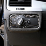 Auto s&uuml;sinikkiust sisemine esitulede l&uuml;liti raami katte kleebise &auml;&auml;ris VW Touareg 2011 2012 2013 2014 2015 2016 2017