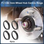 711mm to 581mm Car Wheel Hub Centric Rings Black Polycarbonate 4 Pcs