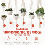 Rippuv taim K&auml;sitsi valmistatud makramee taime riidepuu Lillepoti Istutusn&otilde;u Riidepuu Seinakoristus Hoov Aed Rippuv Istutusn&otilde;u Rippuv Korv