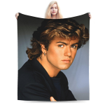 George Michael Briti laulja Palus tekid T&uuml;drukud Poisid Flanellist visketekk elutuppa Pehme voodikate S&uuml;nnip&auml;evakingitus 40x50in