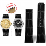 ONEFor Omega Constellation Double Eagle Seeria 123.20 S&auml;lkudega Meeste Ehtne Nahk Kella Rihm Terasest Peaga Osakesed Rihm 23mm 25mmMN 26mm-9.6mm