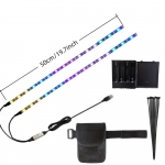 Loominguline aku toitega t&otilde;ukeratas LED-tuled Mitmev&auml;rviline unistuste v&auml;rv Jalgratta &uuml;mbritsev valgus DIY RGB valgusriba &Ouml;ine s&otilde;it valge