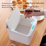 Trash Can Dustbin for Car kitchen and office Bathroom White 4L