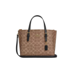 COACH Mollie &Otilde;larihmaga Crossbody T&ouml;&ouml;kotta Kotti Ostukott Kunstnahast K&auml;ekott 25 Naiste Pruun ja Must Bonus Set (Gift Box+Hanging Accessories) must