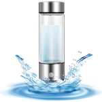 Vesinikurikas veetops 8032PPB Kaasaskantav 3 Minutiline Vesinikuvee generaator Aluseline valmistaja Type-c Laetav Antioks&uuml;dantne pudel Silver-420ML white