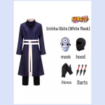 Uchiha Obito Akatsuki N&otilde;id Ninja Mask Anime Cosplay Kost&uuml;&uuml;m S