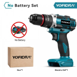 Yofidra 3IN1 Elektriline l&ouml;&ouml;kpuur 25+3 p&ouml;&ouml;rdemomenti K&auml;eshoitav juhtmeta l&ouml;&ouml;kpuur Puidut&ouml;&ouml;tlemise elektrit&ouml;&ouml;riist Makita 21V aku jaoks Pin Without Battery