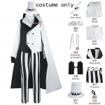 Nikolai Gogol Cosplay Kost&uuml;&uuml;m Anime Bungou BSD Hooaeg 4 Nikolai Cosplay Keep &Uuml;likond Parukas Halloween M