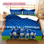 Schalke 04 Jalgpalliklubi Muster Voodipesu Kodu Kaunistus S&uuml;nnip&auml;evakingitus (1 * tekikott + 2 * padjap&uuml;&uuml;ri, ilma s&uuml;damikuta) 135x200cm