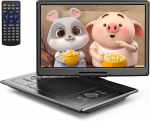 Yoton Kaasaskantav DVD HD LCD Kaks tundi taasesitusaega ja kahesuunaline voltimine Piirkonnavaba kaart AV TV Viimase taasesituse m&auml;lu T&auml;iuslik ja koduseks kasutamiseks Mitte m&auml;ngija, must