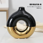 P&otilde;hjamaade galvaniseeritud keraamiline vaas Advanced Feeling Loominguline lilleseade Keraamiline k&auml;sit&ouml;&ouml; kaunistused Kunst-dekoratiivne vaas