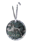 Boxer, German Boxer III - crystal bauble with a photo, dog photo in crystal, personalized Christmas tree ornament by Art-Dog brand puhas