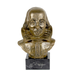 William Shakespeare - marble bust, statuette of a famous person, decoration for office, school, and hotel by the Art-Dog brand pruun