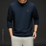 S&uuml;gisel ja talvel uued meeste kudumid &uuml;mmarguse kaelusega T&auml;ielikult sobiv kampsun Meeste soe ja pikk Johns s&auml;rk Meeste topp M