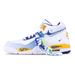 Nike Flight Legacy High top Vintage Basketball Shoes Unisex White Blue Yellow BQ4212-102(Team28-) 42 white