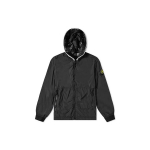 Stone Island SS22 Logoga Kapuutsiga Indoneesia Draakoni Nailon-TC Lilleline Jakk Meeste jakid Must 761541131-V0029 S