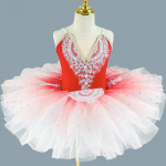 Professionaalne ballettkost&uuml;&uuml;m Tutu T&uuml;drukute Tutu Balleriini Peokleit Lapsed Laste Ballett-tantsukost&uuml;&uuml;mid 110cm punane
