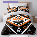 FC Shakhtar Donetsk Muster Voodipesu Tekikott Komplekt Tekikott Padjap&uuml;&uuml;r Kodu Kaunistus S&uuml;nnip&auml;evakingitus (1 * tekikott + 2 * padjap&uuml;&uuml;ri, ilma s&uuml;damikuta) 135x200cm