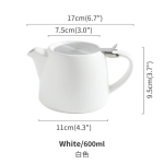 600ML V&auml;rviline Keraamiline Teekann Kodune Tee komplekt Filtriekraaniga Suure Mahutavusega P&auml;rastl&otilde;unase Tee Infuser Teekann Kohvikann black