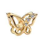 Pandora Tantsiv Liblikas &Otilde;&otilde;nes Disain Ripats Naistele ripats H&otilde;be Kuld 794369C01 Box,Silver