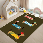 Tume Roheline Taksi Paraadi Ala Vaip Mitte-libisev Pestav Matt Lasteaeda M&auml;ngutuppa Laste Magamistuppa Lemmiklooma Armastaja Kingitus Kodu Kaunistus 80cm x 120cm