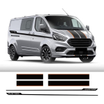 RWRAPS 6 tk/partii Auto kapoti, k&uuml;ljepoolsete ja tagauksede kleebised, kohandatud matkaauto, sportlikud vin&uuml;&uuml;lkleebised, sobivad Ford Transit Tourneo autotarvikutele LWB must