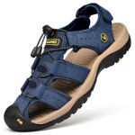 Clohoo Meeste Sandaalid K&auml;sit&ouml;&ouml; Paks Tald Kummist Hingav Vabaaja Slip-On Rannakingad Nahast Uuendatud Versioon 39