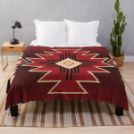 Originaali skann Viskamistekk 1890 Retro tekk Navajo sadulaga, Pehme flanellist vooditekk Soe kerge fliisist tekk 150X180CM white