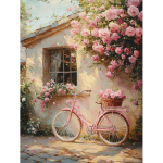GATYZTORY DIY Numbrite j&auml;rgi maalimise komplektid Maastik Akr&uuml;&uuml;lv&auml;rv Numbrite j&auml;rgi T&auml;iskasvanutele Esik&uuml;lje Uks Jalgratas L&otilde;uendil Seinale Kodu Kaunistus 40x50cm no frame