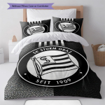 SK Sturm Graz klubi Voodipesu Tekikomplekt Tekikate Padjap&uuml;&uuml;r Kodu Dekoratsioon S&uuml;nnip&auml;evakingitus (1 * tekikott + 2 * padjap&uuml;&uuml;ri, ilma s&uuml;damikuta) 135x200cm gray