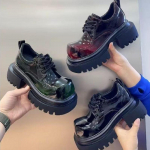 Naiste Platvormkingad 2025 Trend Uued Mokassiinid Suvi Paksud Marie Janes Br&auml;ndikingad Naiste Tossud Paelad Zapatos Mujer 35 roheline