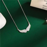 Moodne Uus 925 Sterling H&otilde;be S&auml;delev Tsirkoon Ingli Tiiva Ripatsiga Kaelakee Parimatele S&otilde;pradele Kingitused Ehted 40+5cm