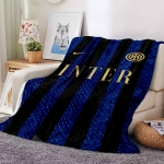 Inter Milan Meistrite Tekid Flanell Prinditud Hingav Soe Visketekk Kodu Kontori Voodikatted 0708a2 180cmx230cm