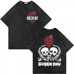 Vintage Pesupesemine Green Day Tuuri T-s&auml;rk Meeste Naiste R&otilde;ivad Rock Hip Hop T-s&auml;rk Suvine Vabaaja Mood L&otilde;dvad T-s&auml;rgid S
