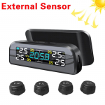 Smart Car TPMS rehvir&otilde;hu j&auml;lgimiss&uuml;steem p&auml;ikese digitaalkella LCD-ekraan auto rehvir&otilde;hu temperatuuri ohutusalarms&uuml;steem External Sensor