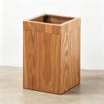 P&otilde;hjamaise disainiga paberikorv Minimalistlik ristk&uuml;likukujuline puidust pr&uuml;gikast Lihtsalt puhastatav puidust pr&uuml;gikast Natural Wood Square beige