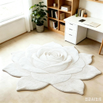 Prantsuse stiilis vaibad elutuppa Kohev pehme &ouml;&ouml;kapi matt Lillekujuline magamistoa dekoratsioon Roosa vaip Paks pl&uuml;&uuml;sist salongi p&otilde;randamatt 60x60CM beige