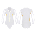 Meeste s&auml;delevad rhinestones tantsus&auml;rgid Unitard Ballroom Modern Ladina pikkade varrukatega tantsuriided XL