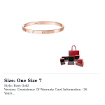 CARTIER LOVE 18K Kuld K&auml;ev&otilde;rud Unisex Roosa Kuld B6081400 One Size 7